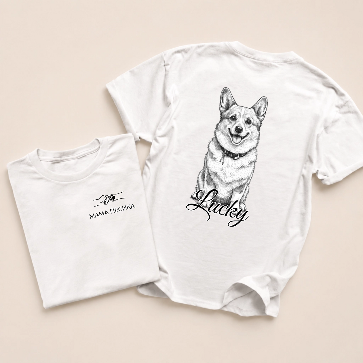 Футболка з собакою - собача мама/собачий тато - персоналізована #812 [PC-MOCKUP:cmusw953o001un20hdd22dxud:07662727729341623121bf0b:07662727729341623121bf0b528776780a89537153fb4330e7ca9312d1da2e13]